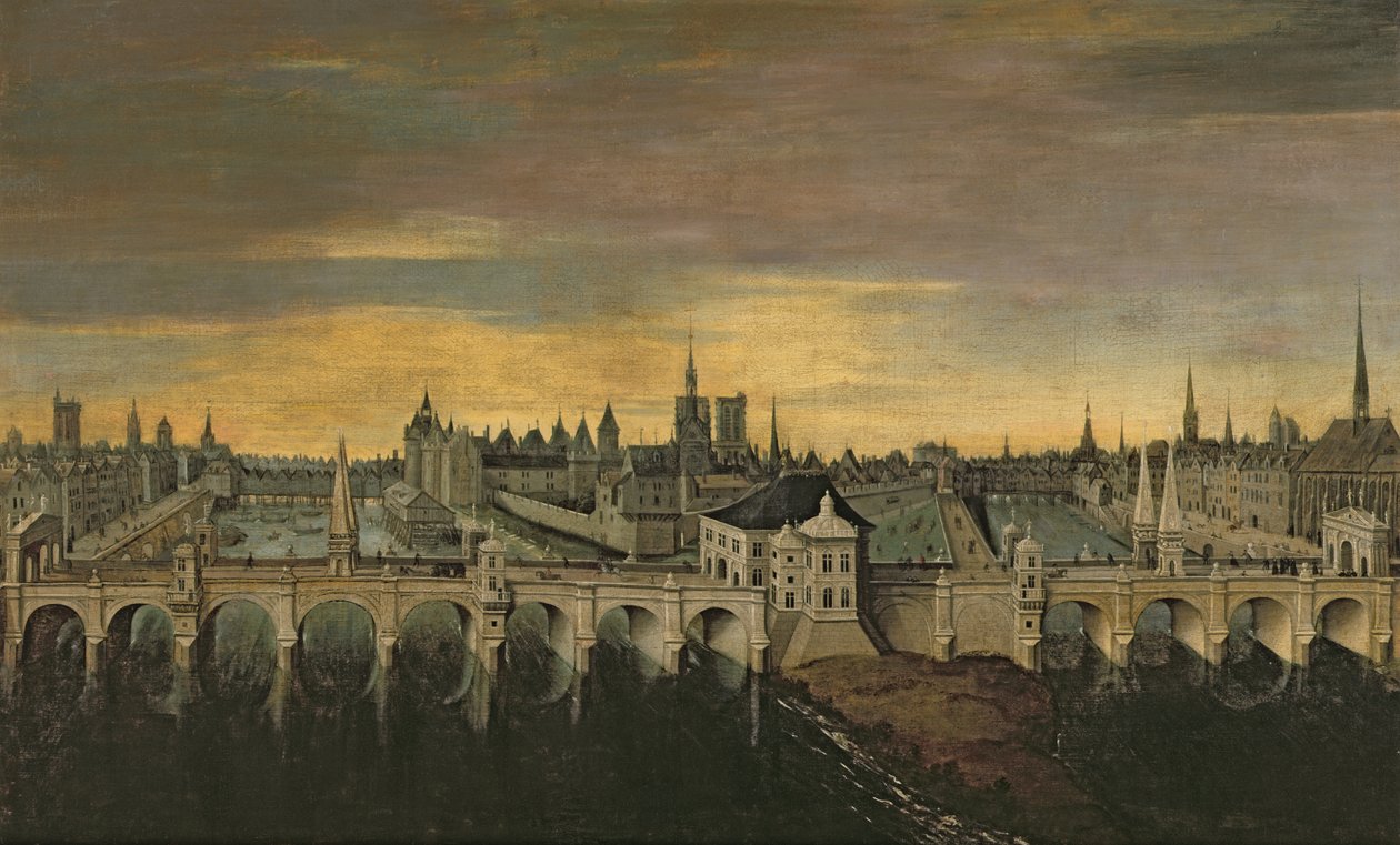 Pont-Neuf建筑设计，c.1577 作者 枫丹白露学校