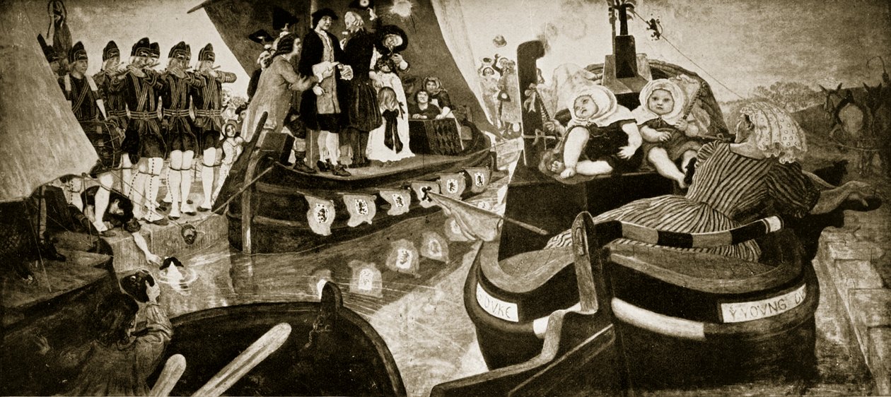 1768年布里奇沃特运河的开通，来自&39;哈钦森的英国民族故事&39;，c.1923 作者 福特·马多克斯·布朗