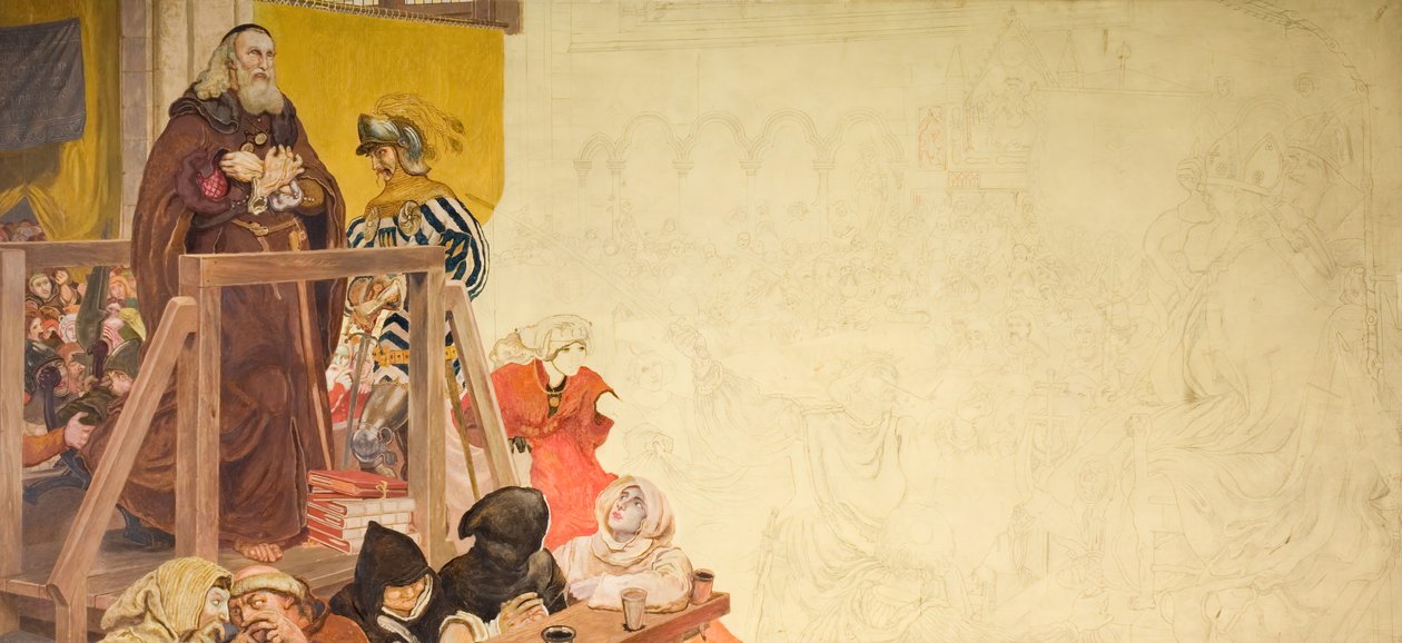 Wycliffe on His Trial, 1893. 作者 福特·马多克斯·布朗