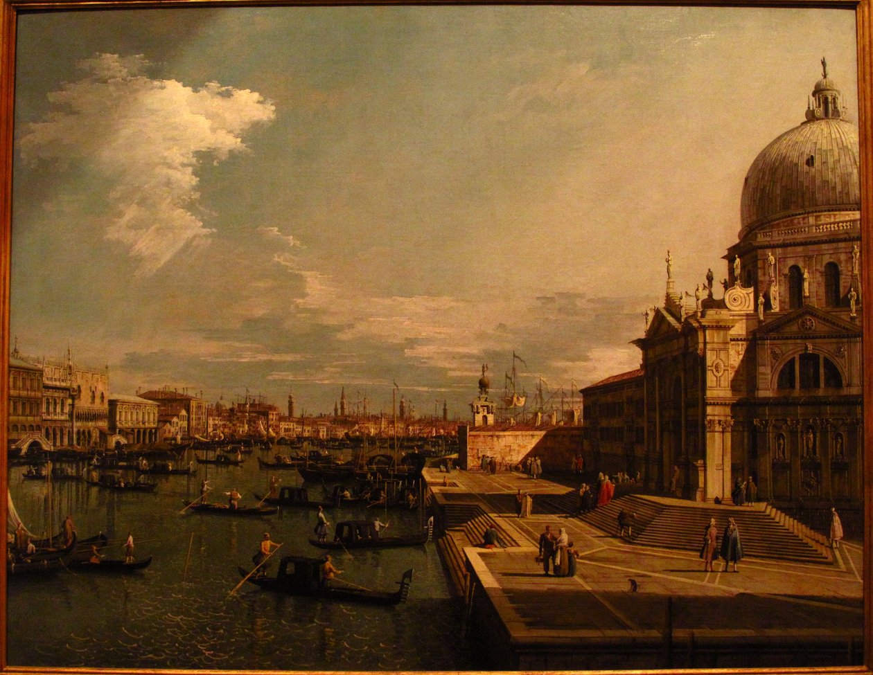 大运河与S. Maria della Salute 作者 以前的Canaletto
