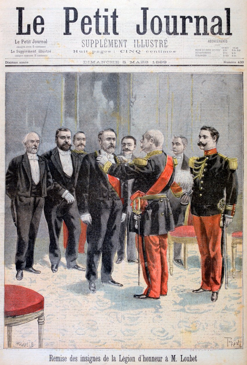 1899年，巴黎埃米尔·卢贝特（Emile Loubet）被授予荣誉军团勋章 作者 福尔莫内