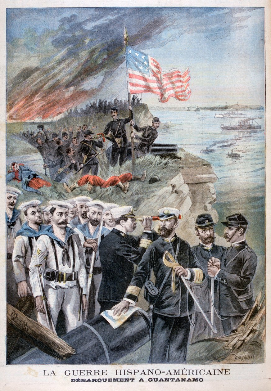 1898年在古巴关塔那摩下船。 作者 福尔莫内