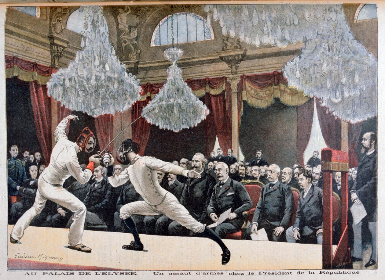 1895年，在爱丽舍宫（Palais delélysée）总统前击剑 作者 福尔莫内