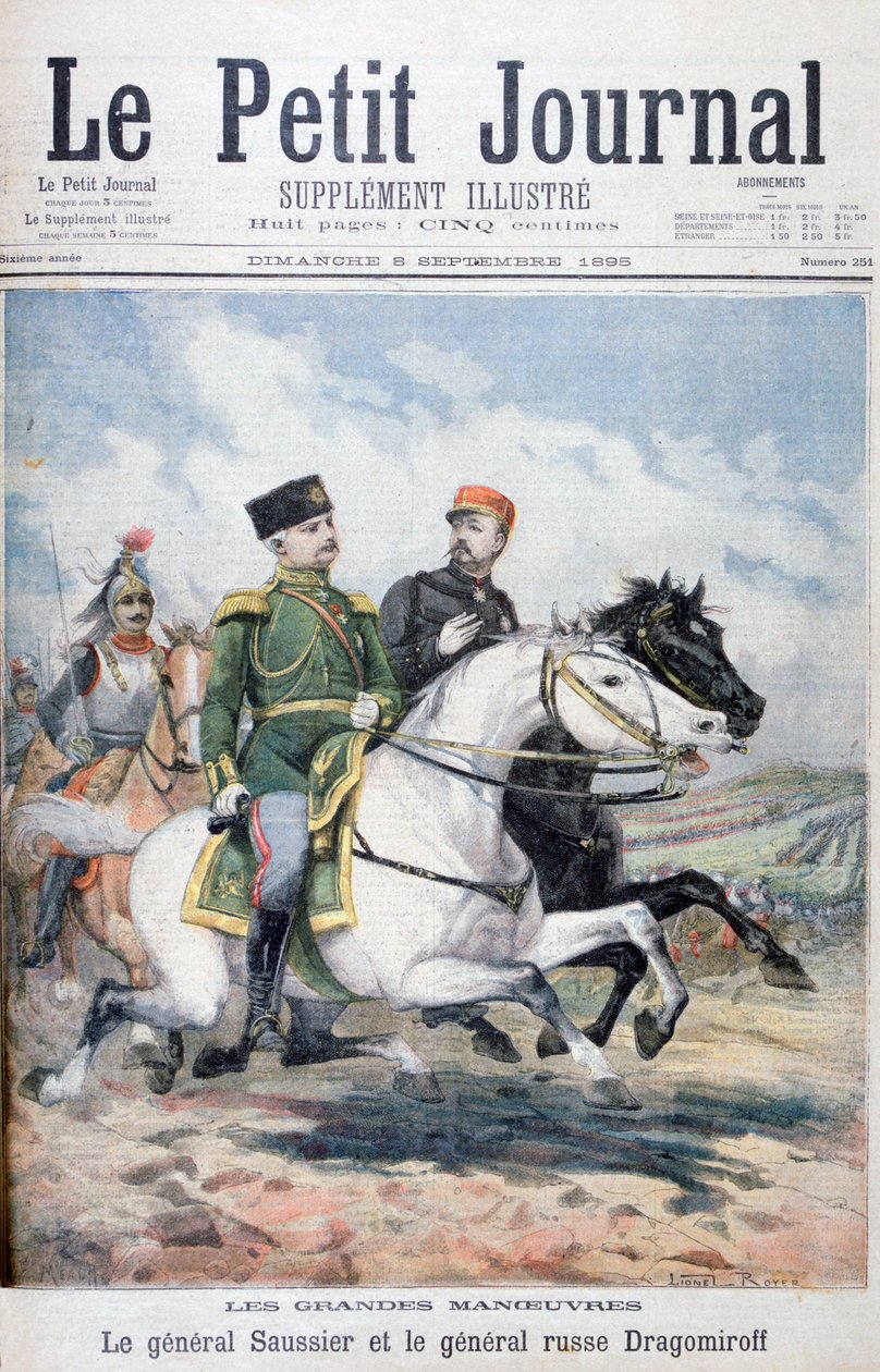 法国索绪尔将军和俄国德拉戈米罗夫将军，1895年 作者 福尔莫内