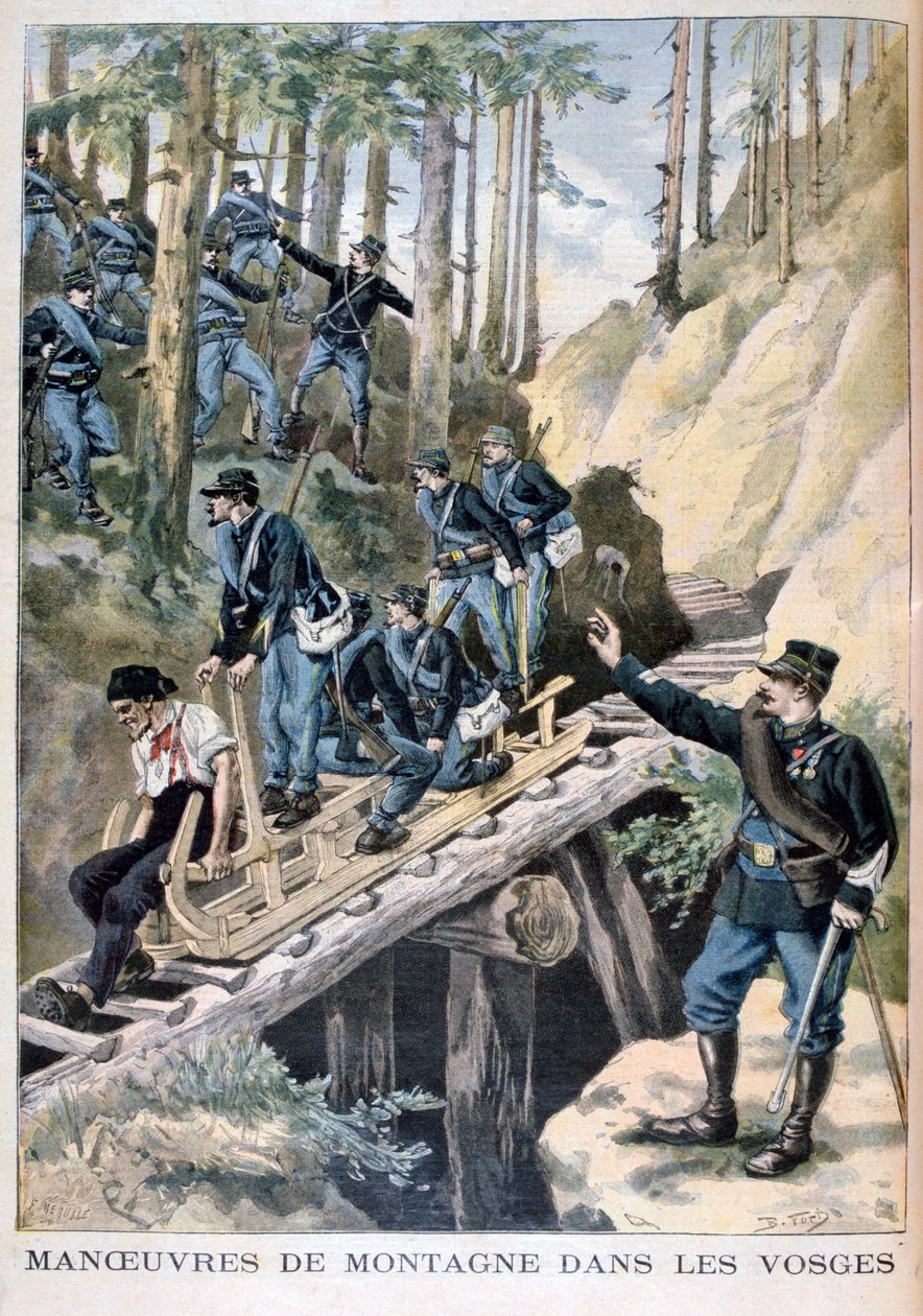 法国在孚日山脉的军事演习，1896年 作者 福尔莫内