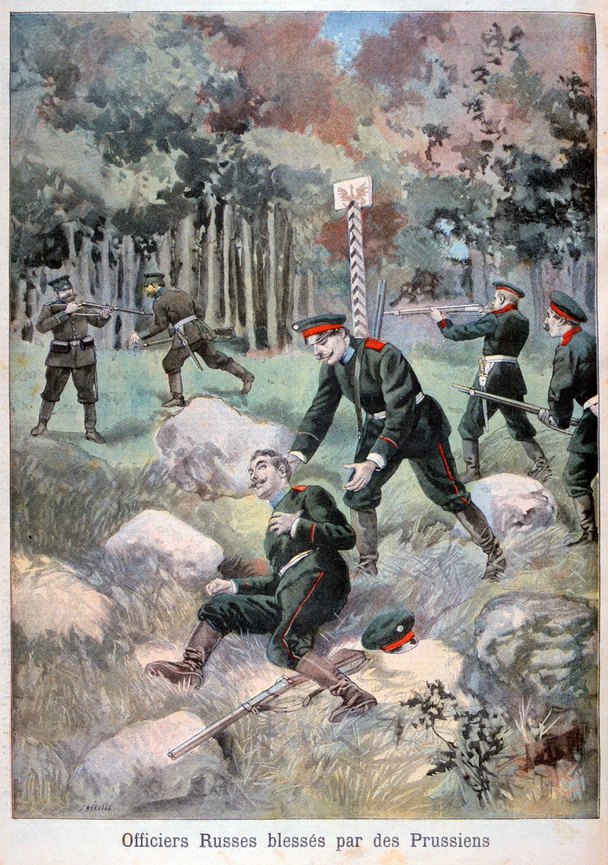 1898年，俄罗斯军官在普鲁士人的俄国边境受伤 作者 福尔莫内