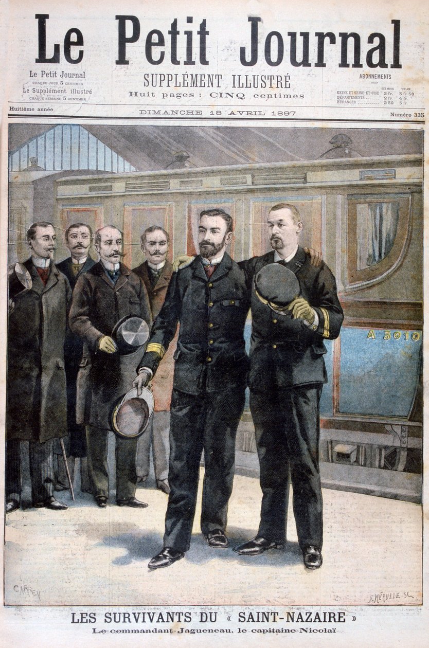 圣纳泽尔市幸存者，贾格诺司令和尼古拉上尉，1897年 作者 福尔莫内