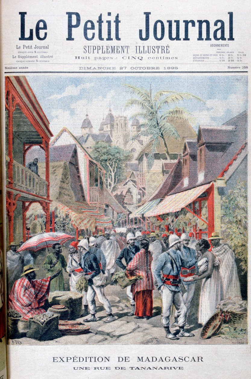 塔纳那利夫·塔那那利佛（Tananarive Antananarivo），马达加斯加首都，1895年 作者 福尔莫内