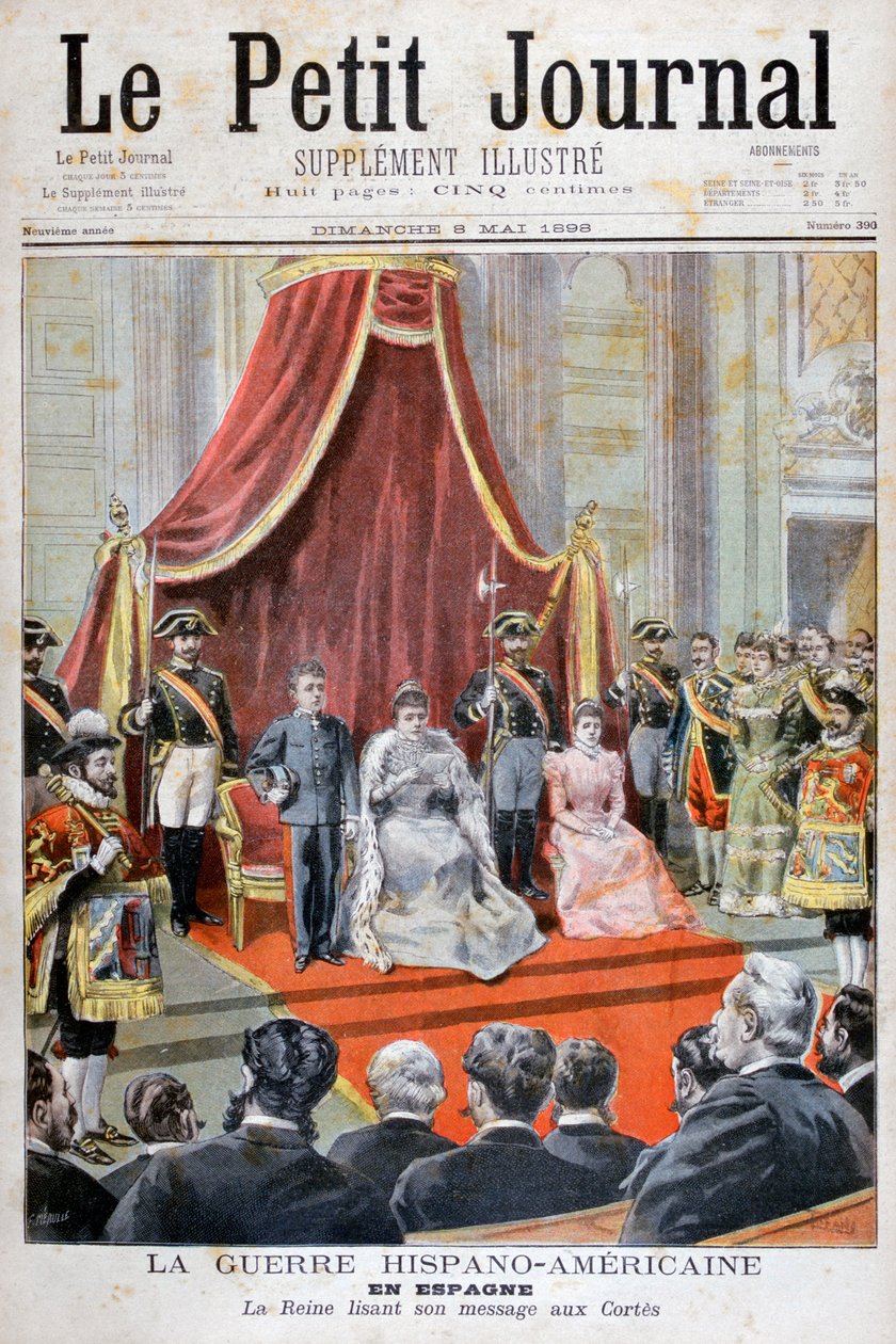 西班牙女王在1898年的美西战争中发表演讲 作者 福尔莫内