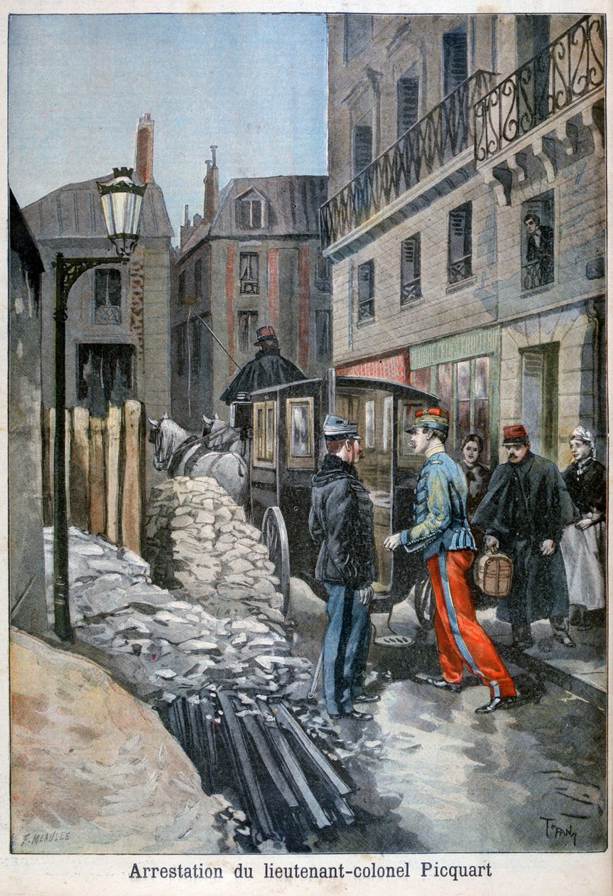 1898年上尉Picquart被捕 作者 福尔莫内
