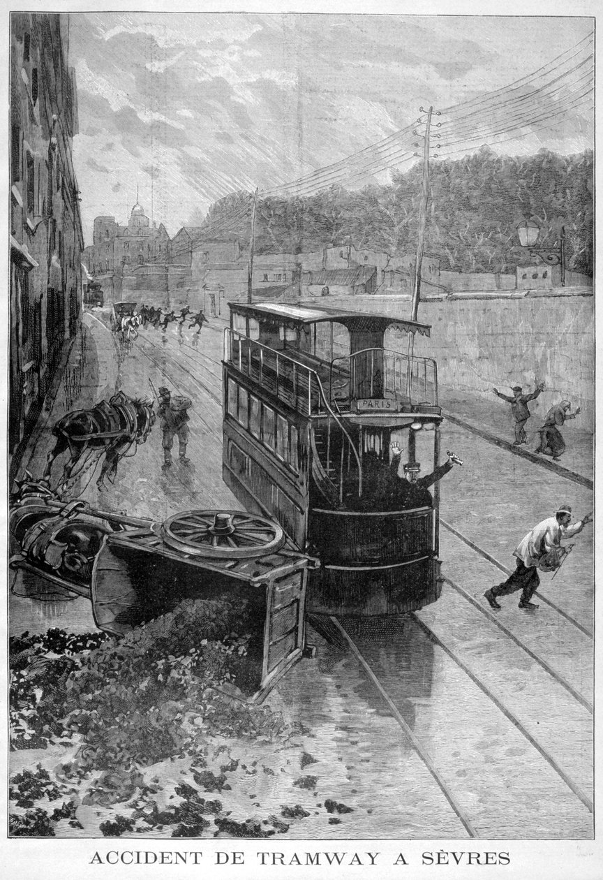 电车事故，塞弗尔，巴黎，1897年 作者 福尔莫内