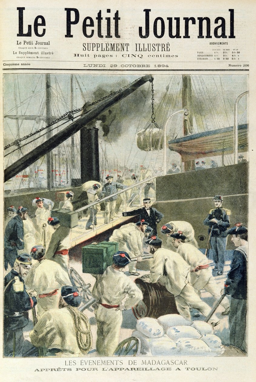 “Le Petit Journal”插图补充说明的头版，1894年10月29日 作者 路易斯·莫厄尔财富