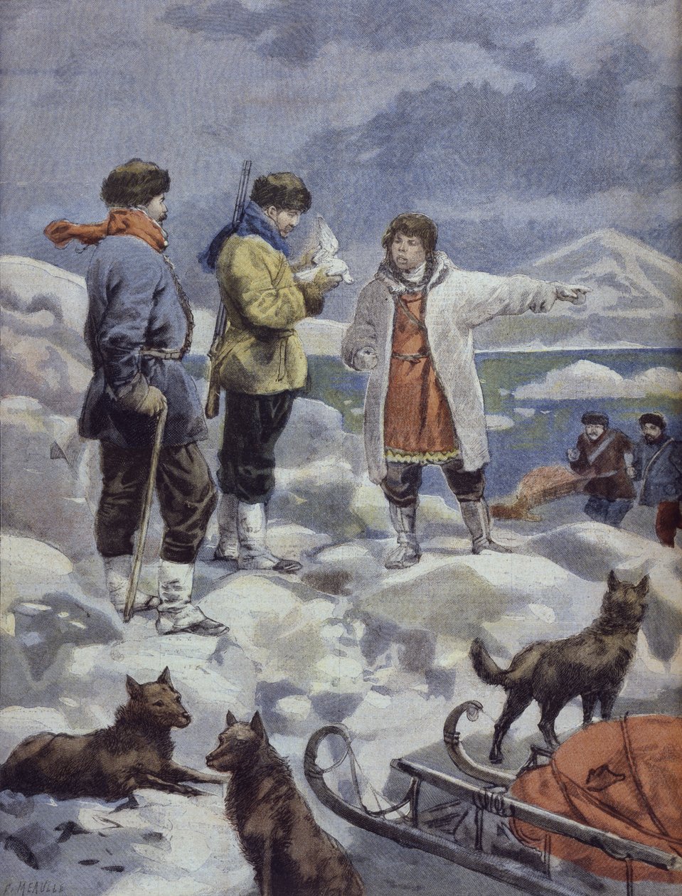寻找安德里，新闻！插图来自&39;Le Petit Journal：Supplement illustre&39;，1898年9月4日 作者 路易斯·莫厄尔财富