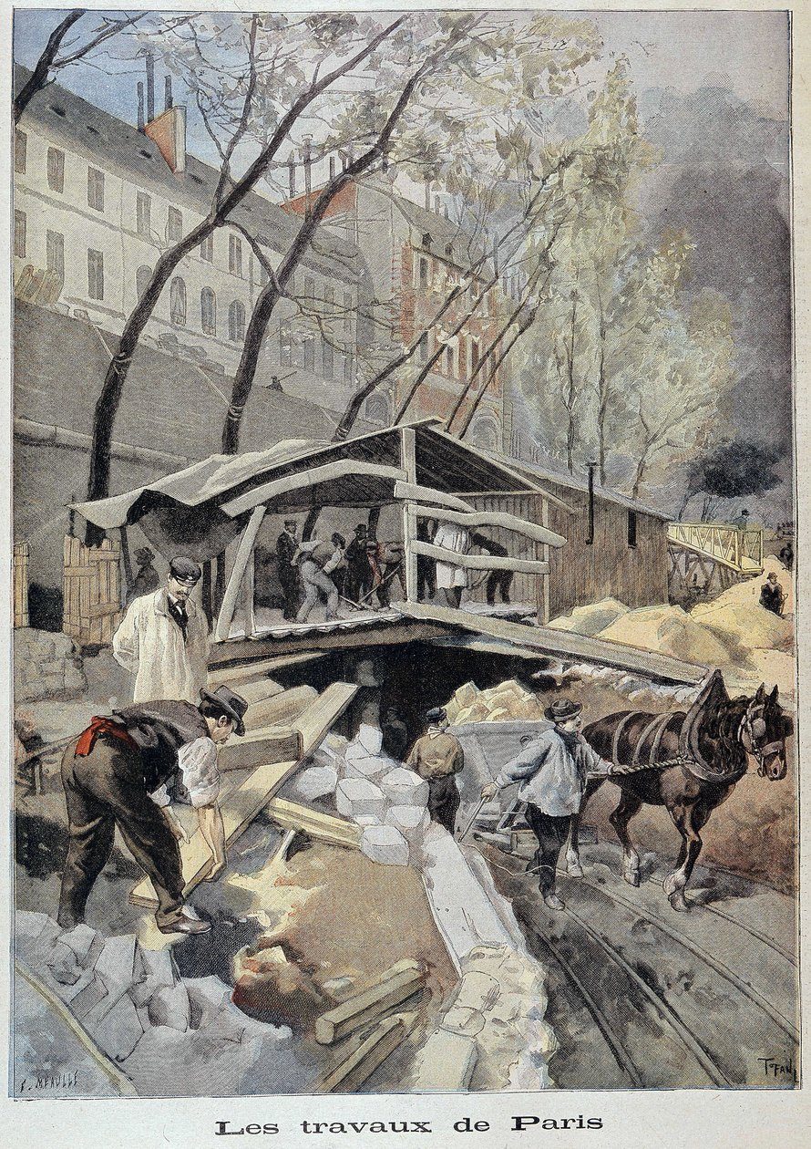 巴黎的建筑工地--1899年5月14日的 "小杂志 "中的内容 作者 路易斯·莫厄尔财富