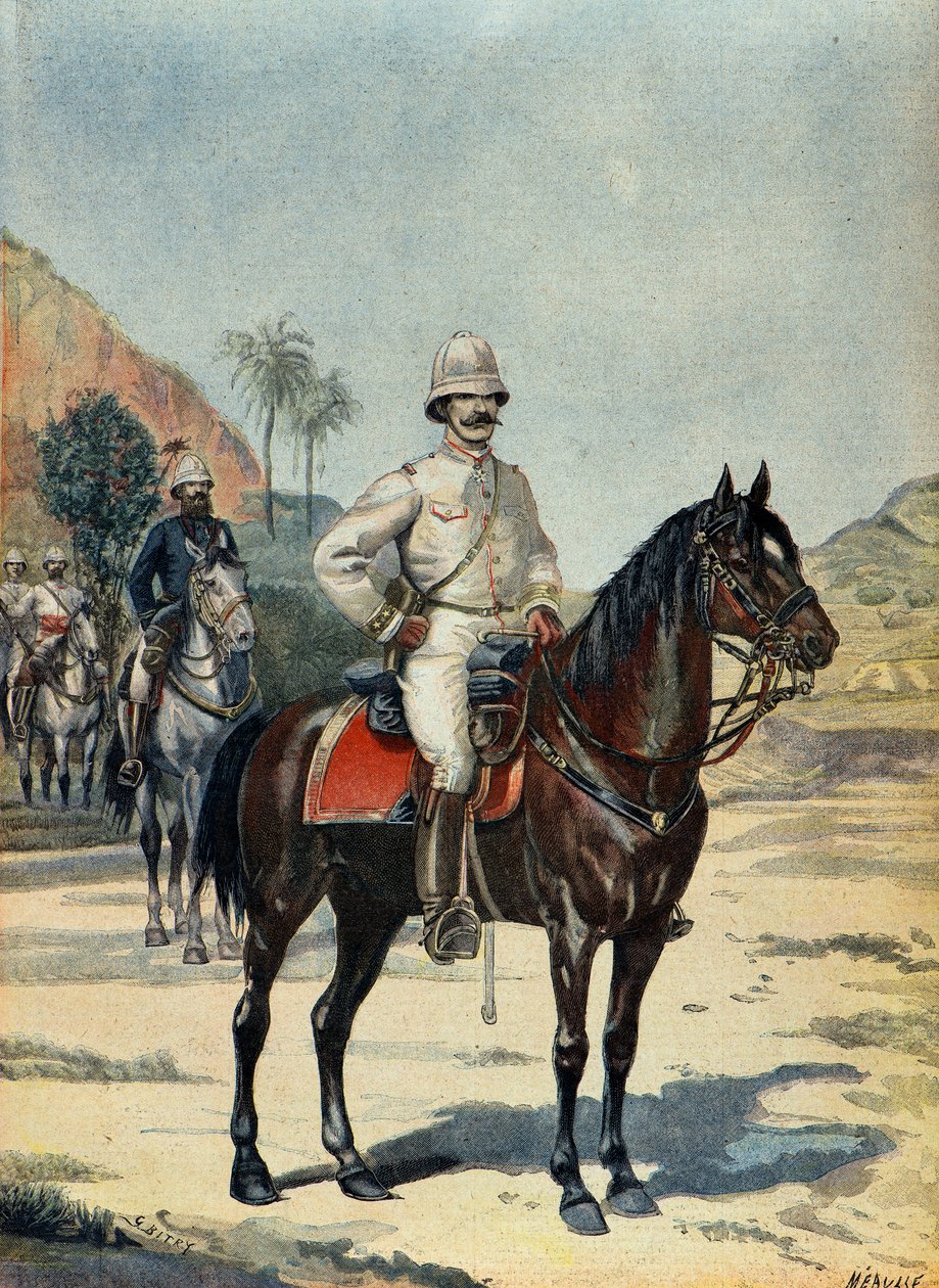 约瑟夫-加利埃尼将军 1899 年在马达加斯加（雕刻） 作者 路易斯·莫厄尔财富