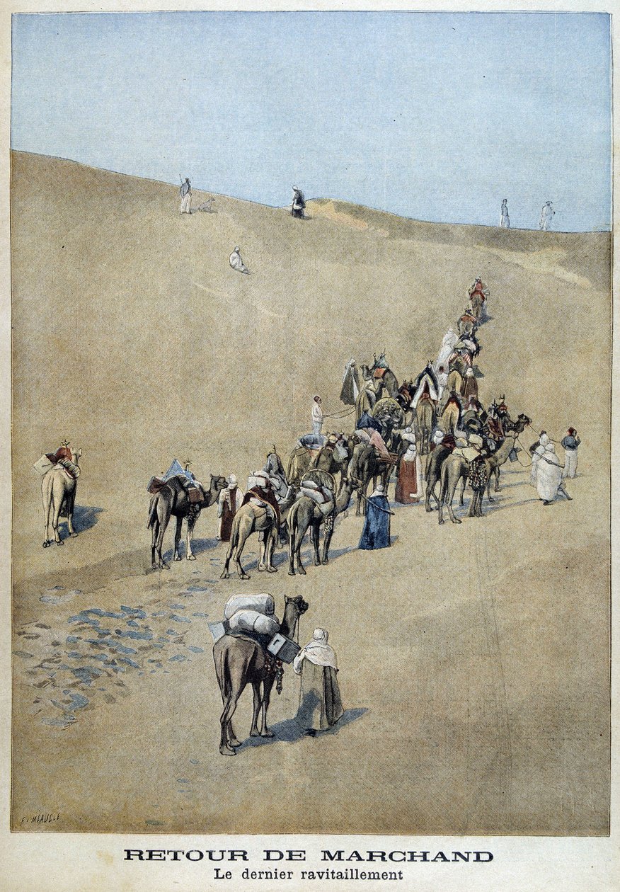 马尔尚传教团的回归：最后的补给——在 16/04/1899 的“”Le Petite Journal”中 作者 路易斯·莫厄尔财富