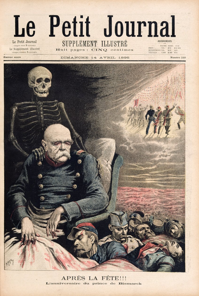 党之后：俾斯麦王子的生日，来自&39;Le Petit Journal&39;，1895年4月14日 作者 财富路易斯·米奥勒和亨利·梅尔