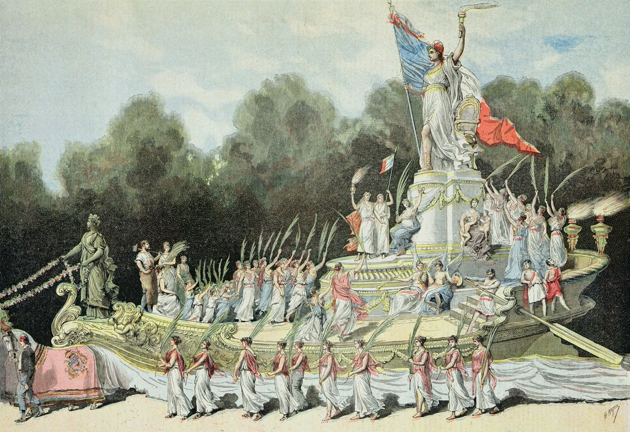 1892年9月22日，1892年9月24日“Le Petit Journal”的国家节日共和国胜利战车 作者 财富路易斯·米奥勒和亨利·梅尔