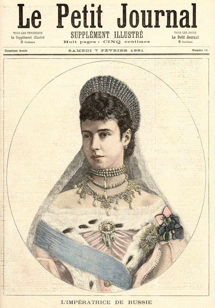 俄罗斯皇后，来自&39;Le Petit Journal&39;，1891年2月7日 作者 财富路易斯·米奥勒和亨利·梅尔