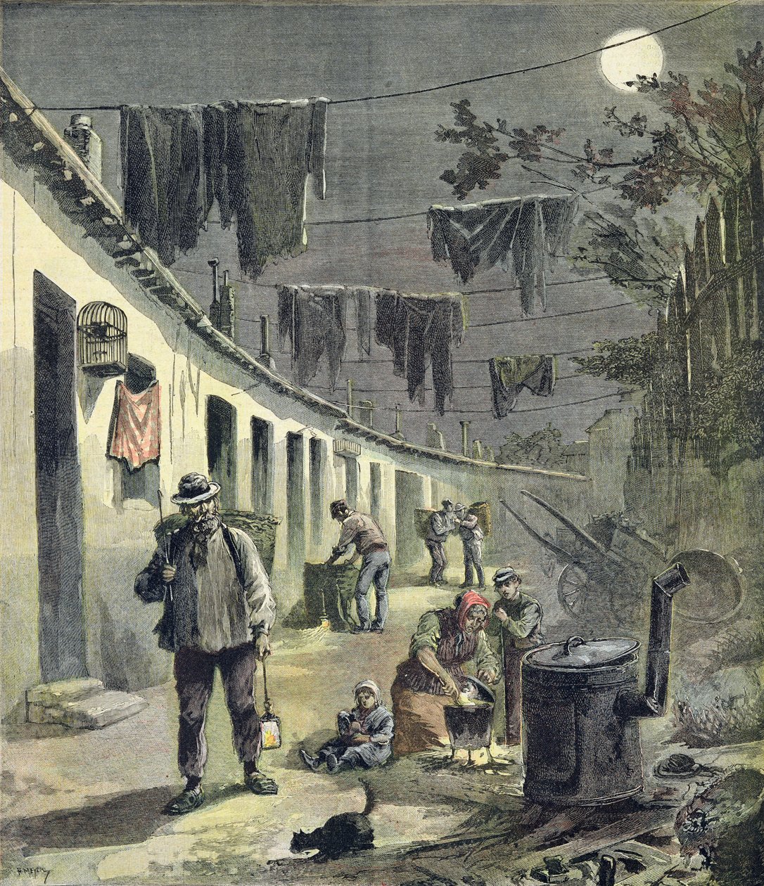 巴黎的ragpickers，插图来自Le Petit Journal的插图补充，1892年8月27日 作者 财富路易斯·米奥勒和亨利·梅尔