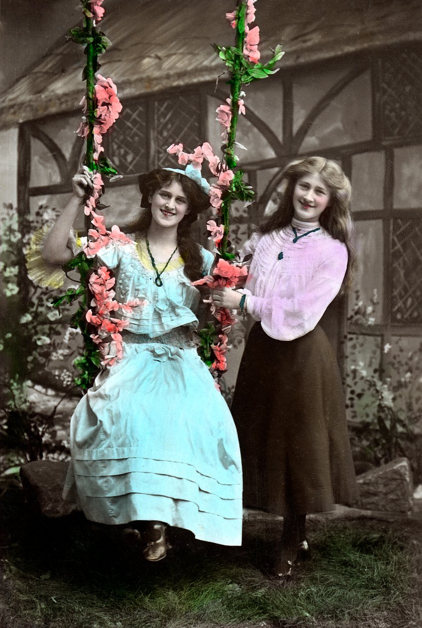Zena 1887-1975和Phyllis 1890-1975 Dare，英国女演员，1906年。 作者 富勒姆和班菲尔德