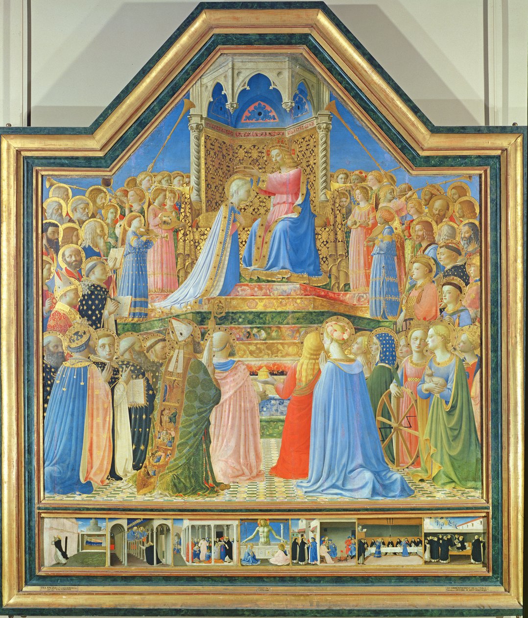 圣母加冕，c.1430-32（面板上的蛋彩画）（详见93858） 作者 弗拉·安杰利科