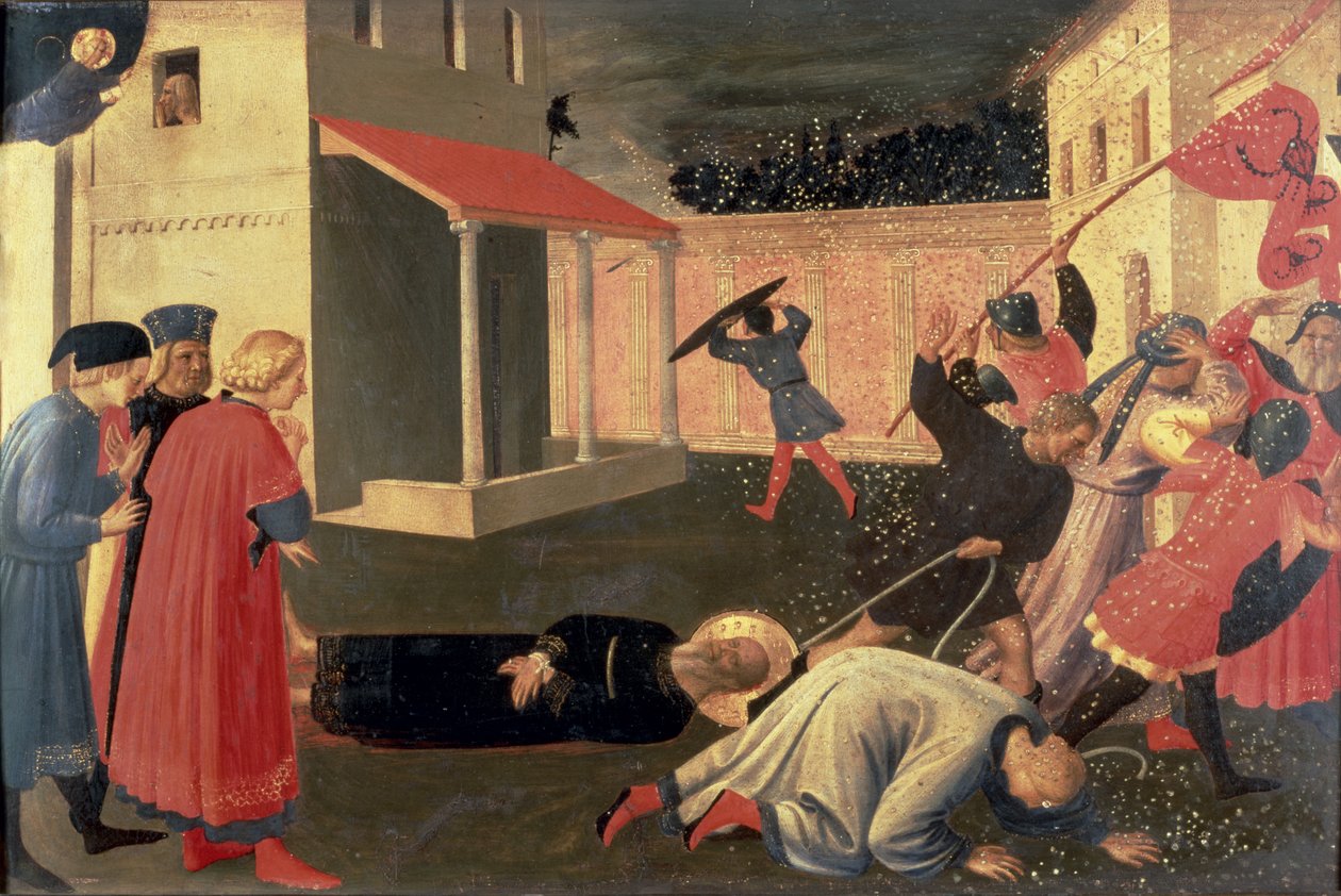 详细信息来自Linaiuoli Triptych，预售着圣马克殉难，1433（面板上的蛋彩画） 作者 弗拉·安杰利科