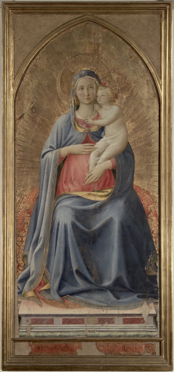 麦当娜和儿童，c.1430（面板上的蛋彩画） 作者 弗拉·安杰利科