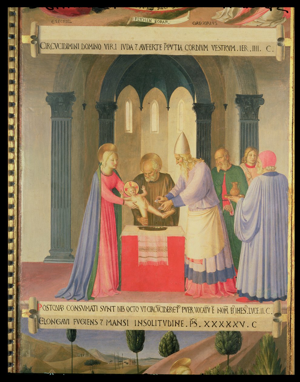 割礼，细节来自Santissima Annunziata的银库，c.1450-53（面板上的蛋彩画） 作者 弗拉·安杰利科