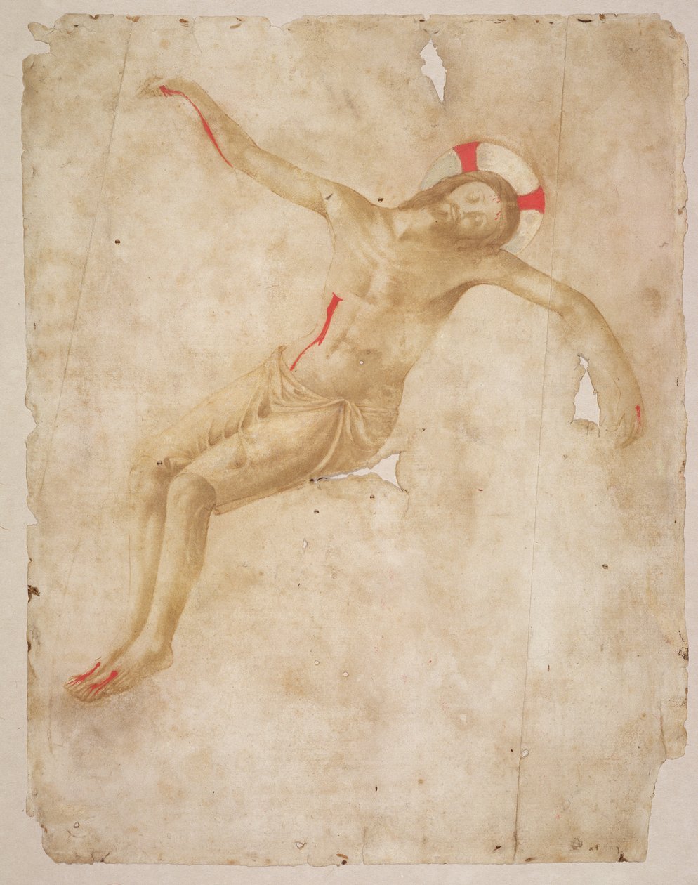 死者基督，c.1432（笔和墨水在纸上洗） 作者 弗拉·安杰利科