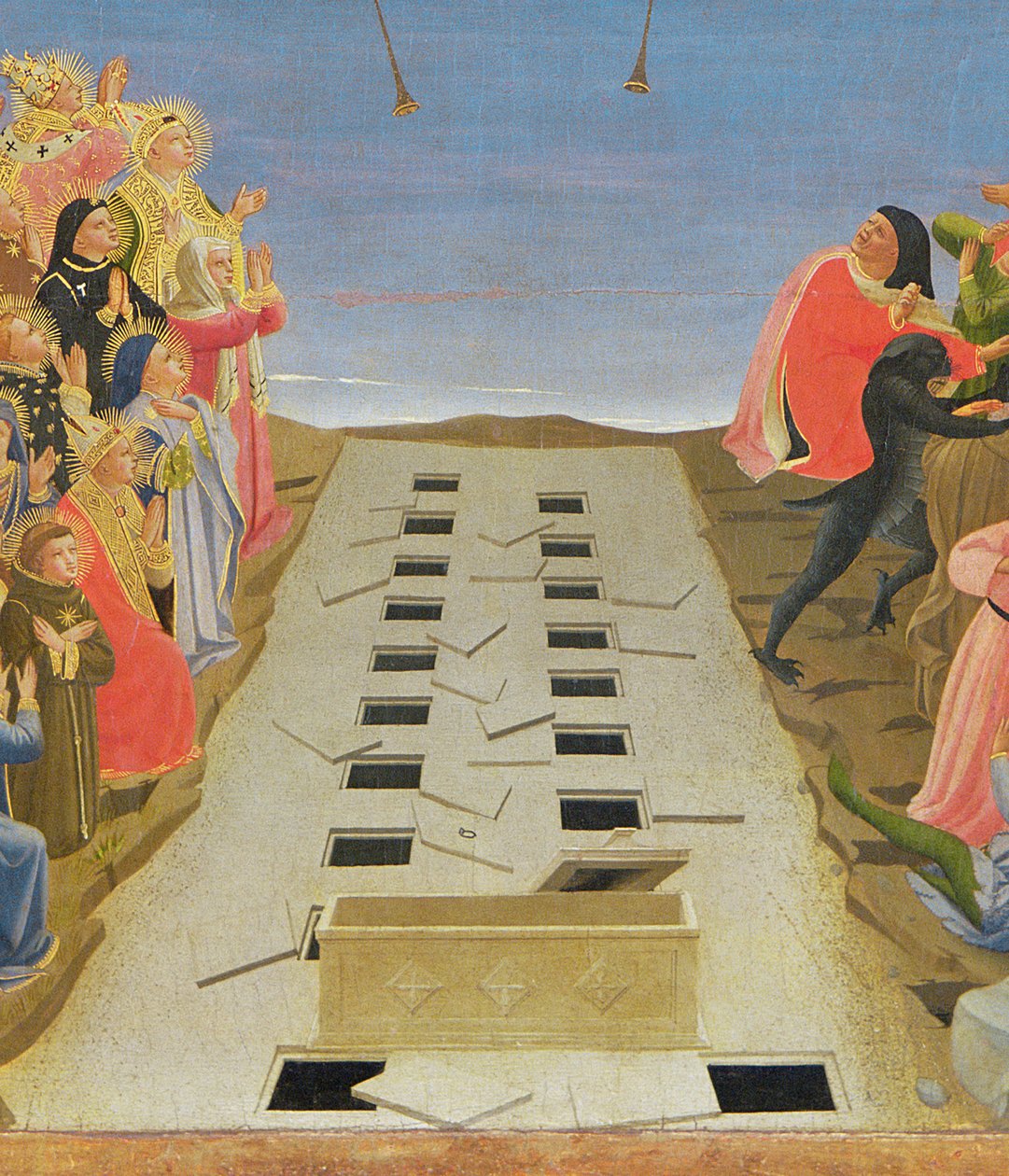 最后的审判，来自Santa Maria degli Angioli的祭坛画，细节，c.1431 作者 弗拉·安杰利科