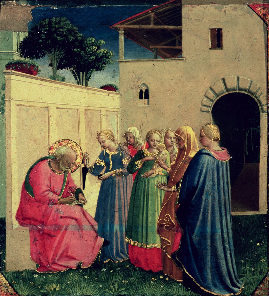 施洗约翰的命名，c.1430（面板上的蛋彩画） 作者 弗拉·安杰利科