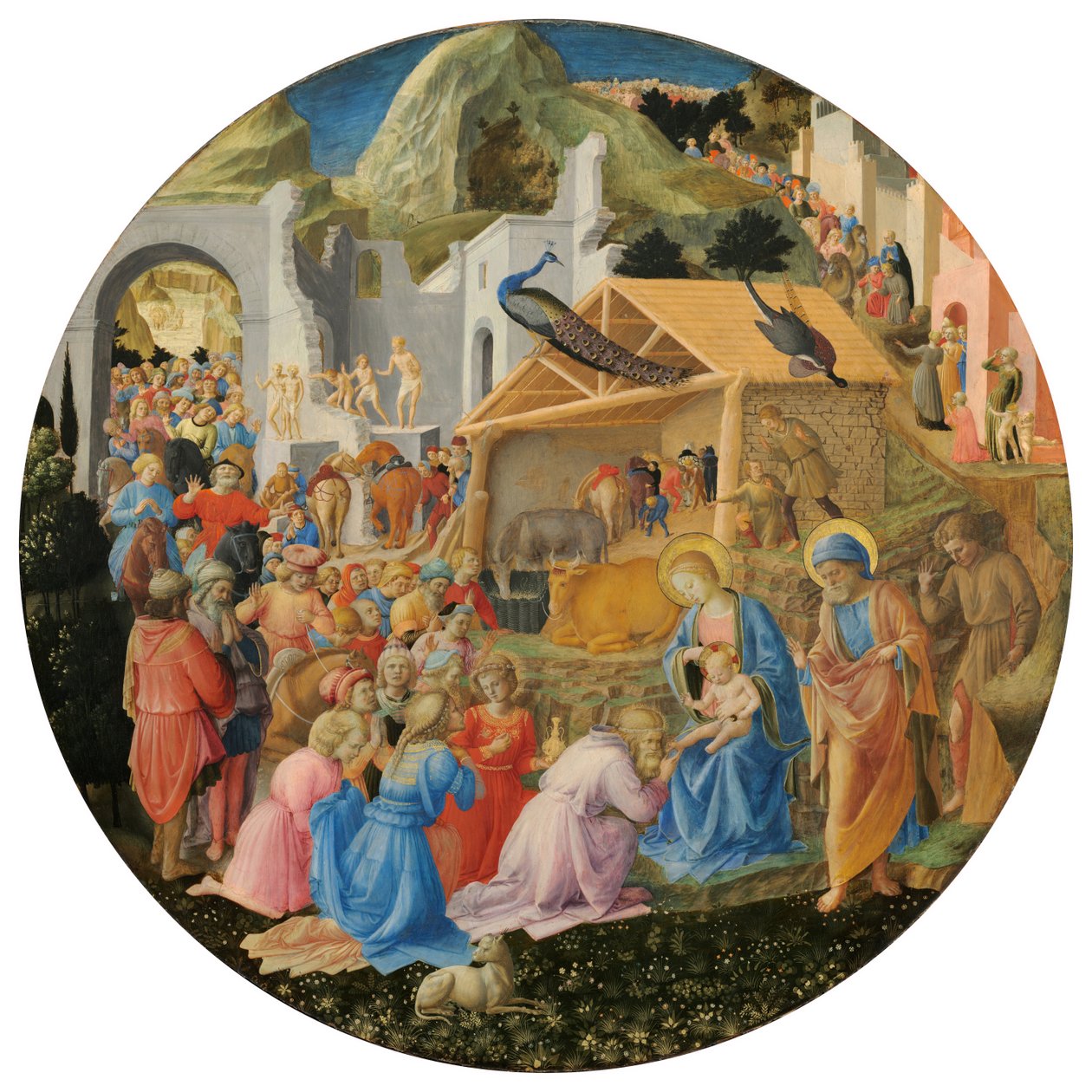 贤士的崇拜 作者 Fra Angelico和Fra Filippo Lippi