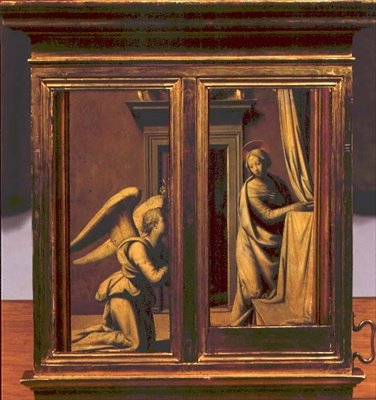 圣母领报》，约1495年（油画板）。 作者 巴托洛梅欧（Fra Bartolomeo）