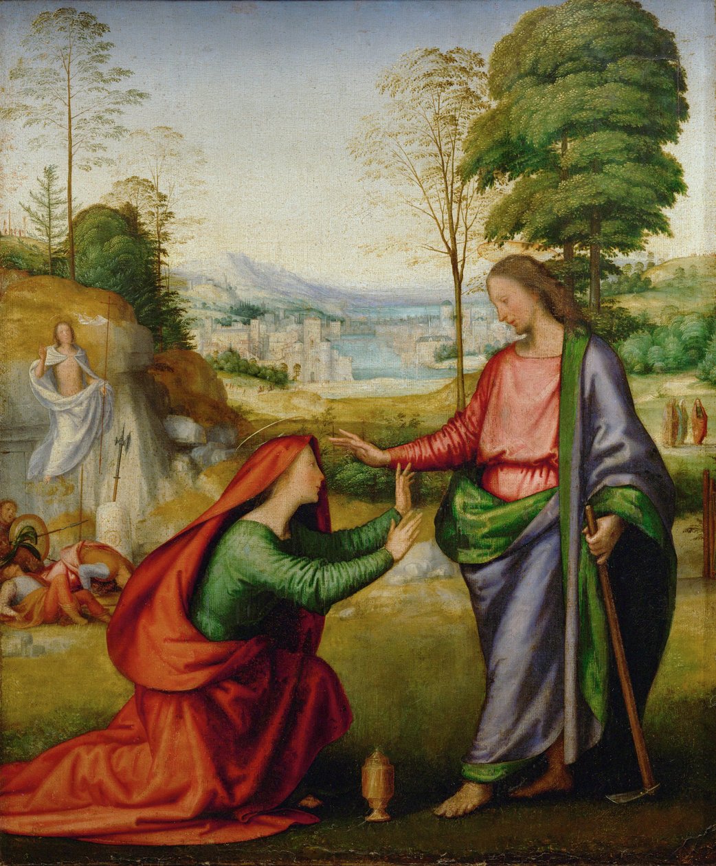 Noli me tangere - 抹大拉的圣玛丽亚在基督复活后与他相遇... 作者 Fra (1472 1517) 巴尔托洛梅奥