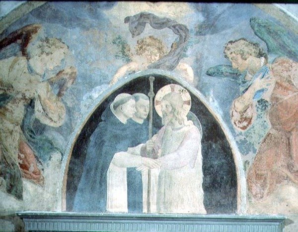基督与朝圣者（壁画） 作者 弗拉 （c.1387-1455）安吉利科