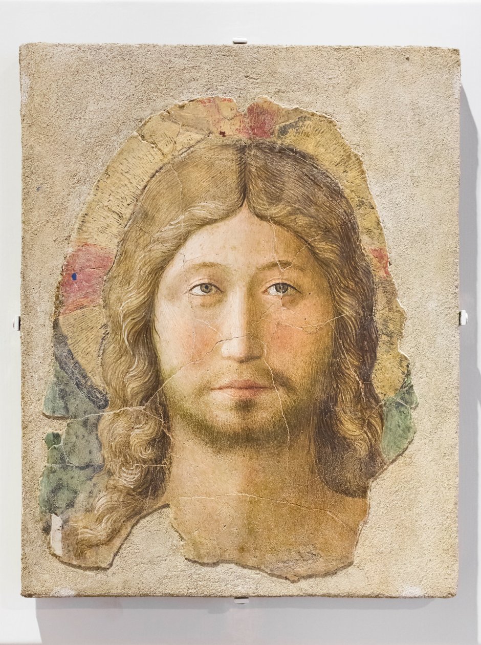 基督头像，15 世纪中叶（壁画） 作者 Fra (c.1387-1455) 安吉利科