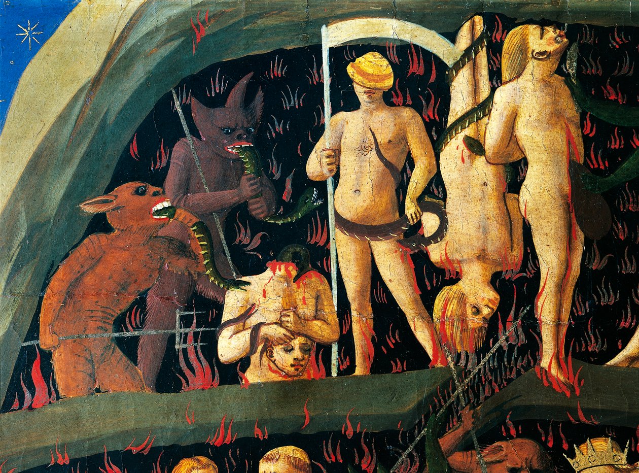 最后的审判》，乔瓦尼-达-菲耶索莱（Giovanni da Fiesole，又名 Fra Angelico，约 1400-1455 年），木板上的蛋彩画 作者 弗拉 （c.1387-1455）安吉利科