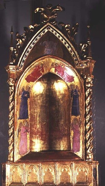 会幕与基督和天使 作者 弗拉 （c.1387-1455）安吉利科