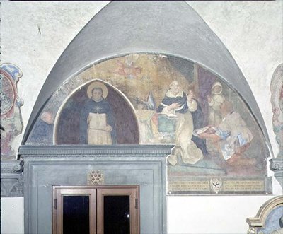 神奇地发现圣安东尼奥斯腰带的钥匙》，小册子（壁画）。 作者 弗拉 （c.1387-1455）安吉利科