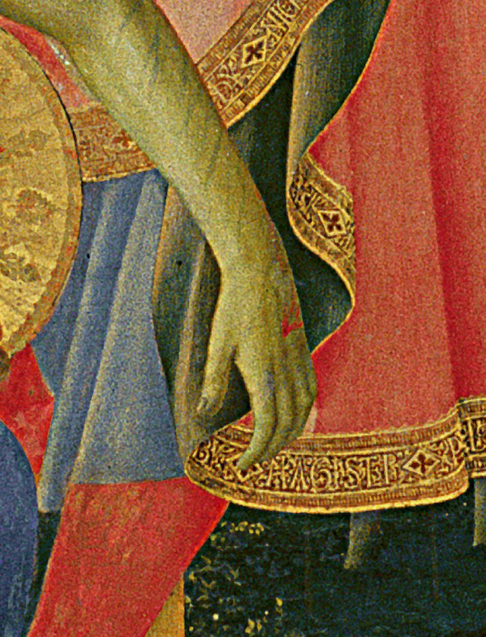 洛伦佐·摩纳哥（Piero di Giovanni）（约 1370-1425 年）的圣特里尼塔祭坛画、框架和尖顶的细节，约 1434 年完成（面板上的蛋彩画和金色） 作者 弗拉·安杰利科
