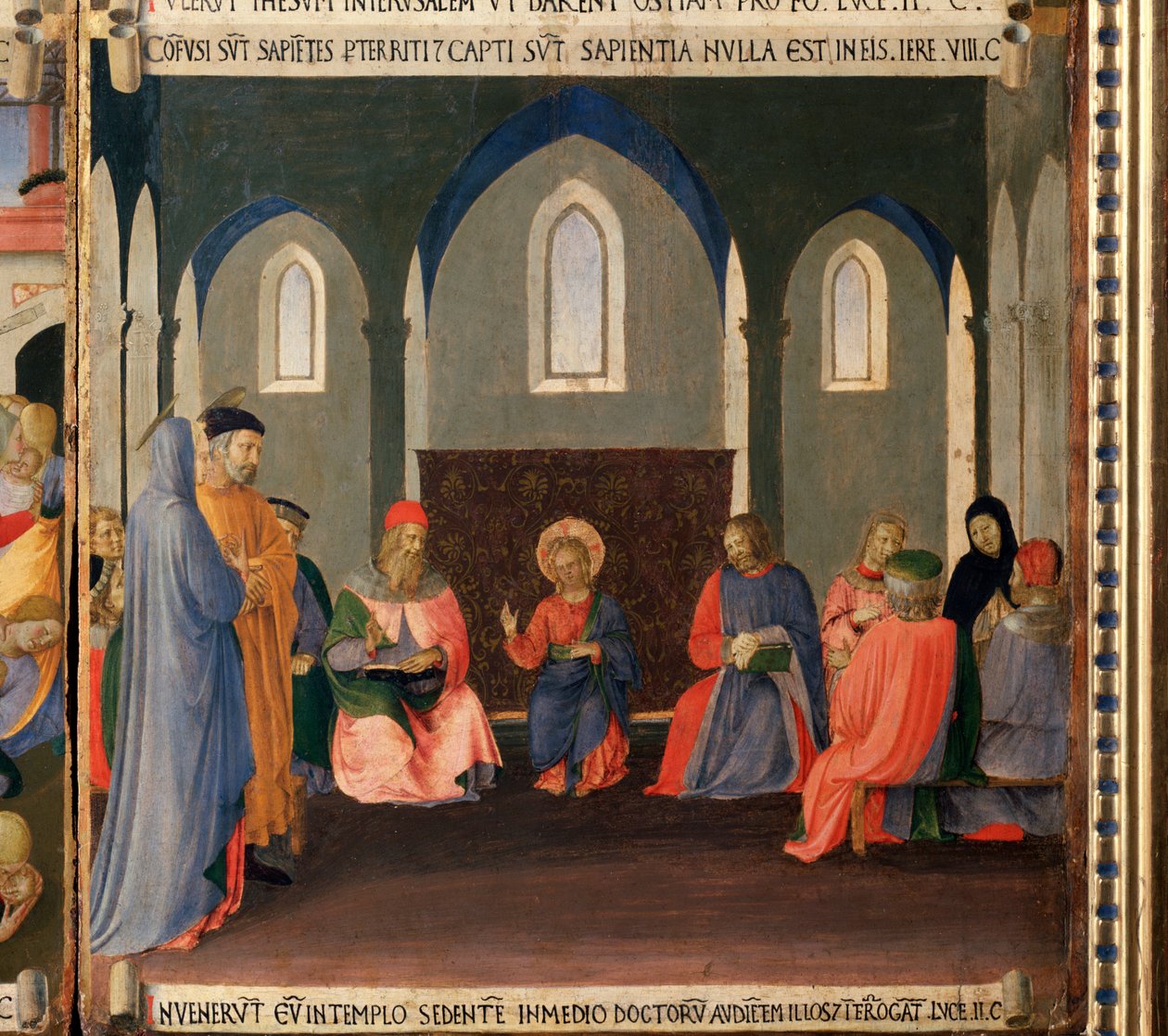 Jesus among the doctors. Life of Christ, Armadio degli Argenti. (Tempera on wood 作者 弗拉·安杰利科