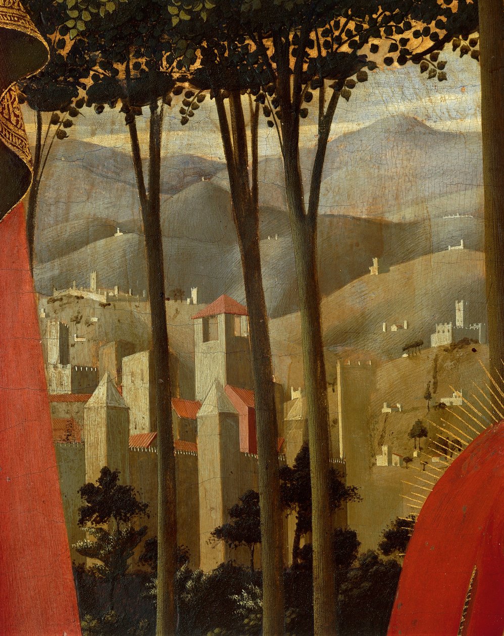 三位一体的十字架或祭坛的沉积（细节），c.1432（木头上的蛋彩画） 作者 弗拉·安杰利科