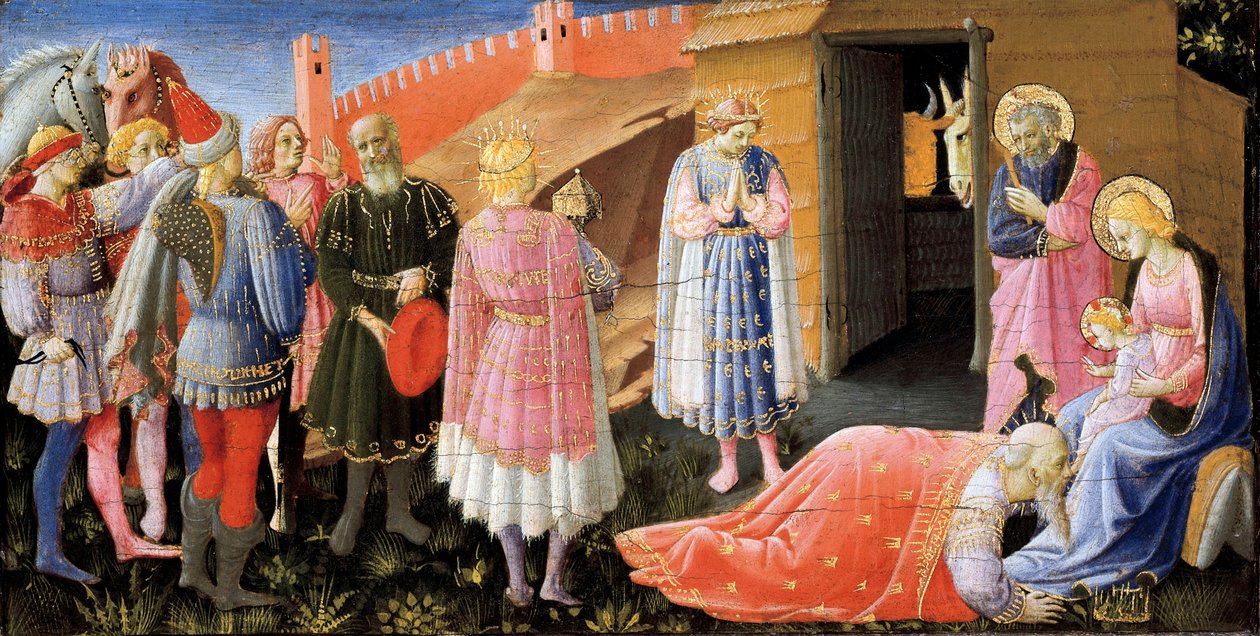 The adoration of the Magi (altarpiece), painting by Fra Angelico, c.1440 作者 弗拉·安杰利科