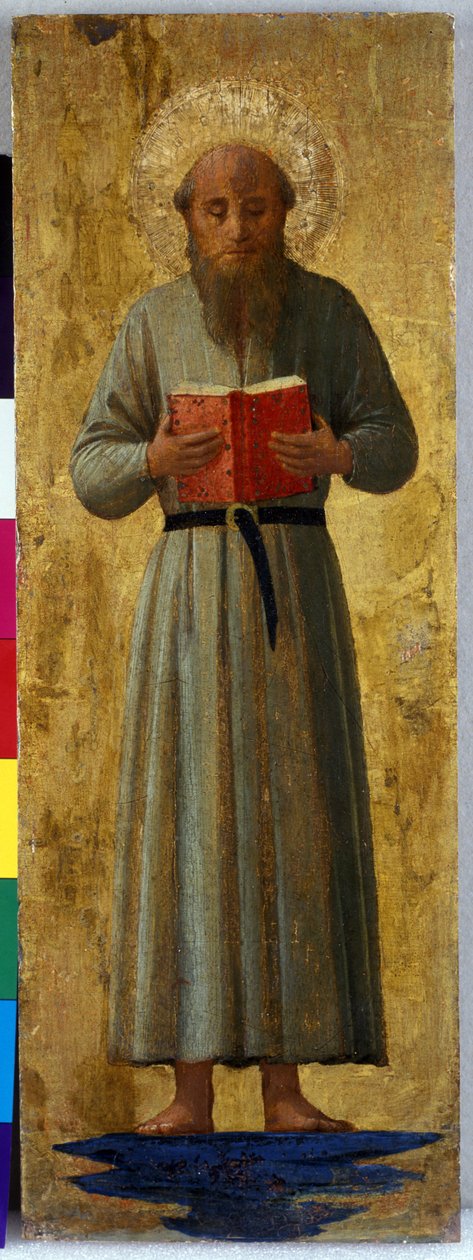 A Saint，v.1435-40（杨木上的蛋彩画） 作者 弗拉·安杰利科
