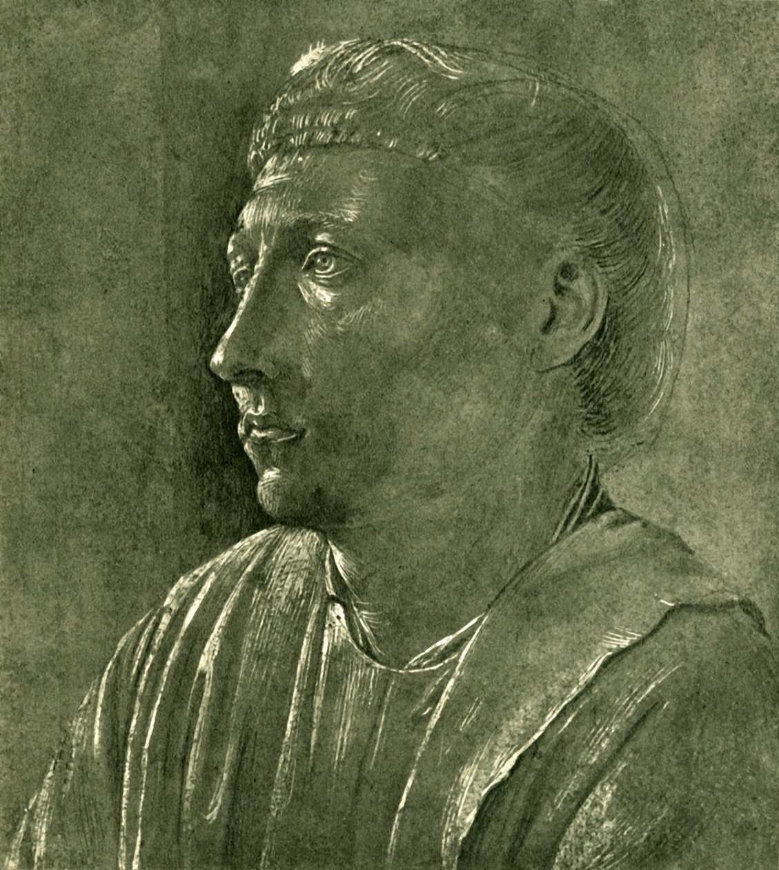 一位牧师的胸像，c1450，1943年。 作者 弗拉·安杰利科