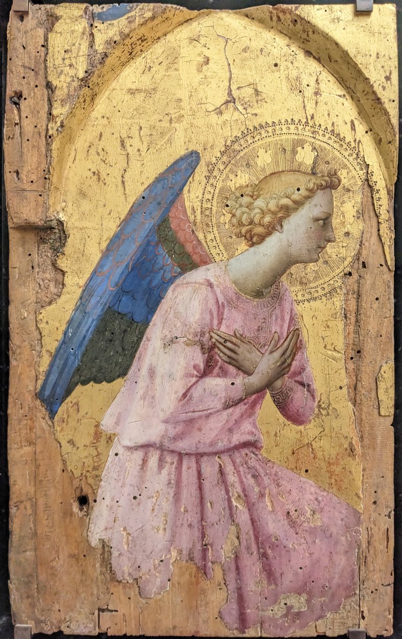 法语：Ange en adoration, tourné vers la droite 爱慕天使，向右看齐 作者 弗拉·安杰利科