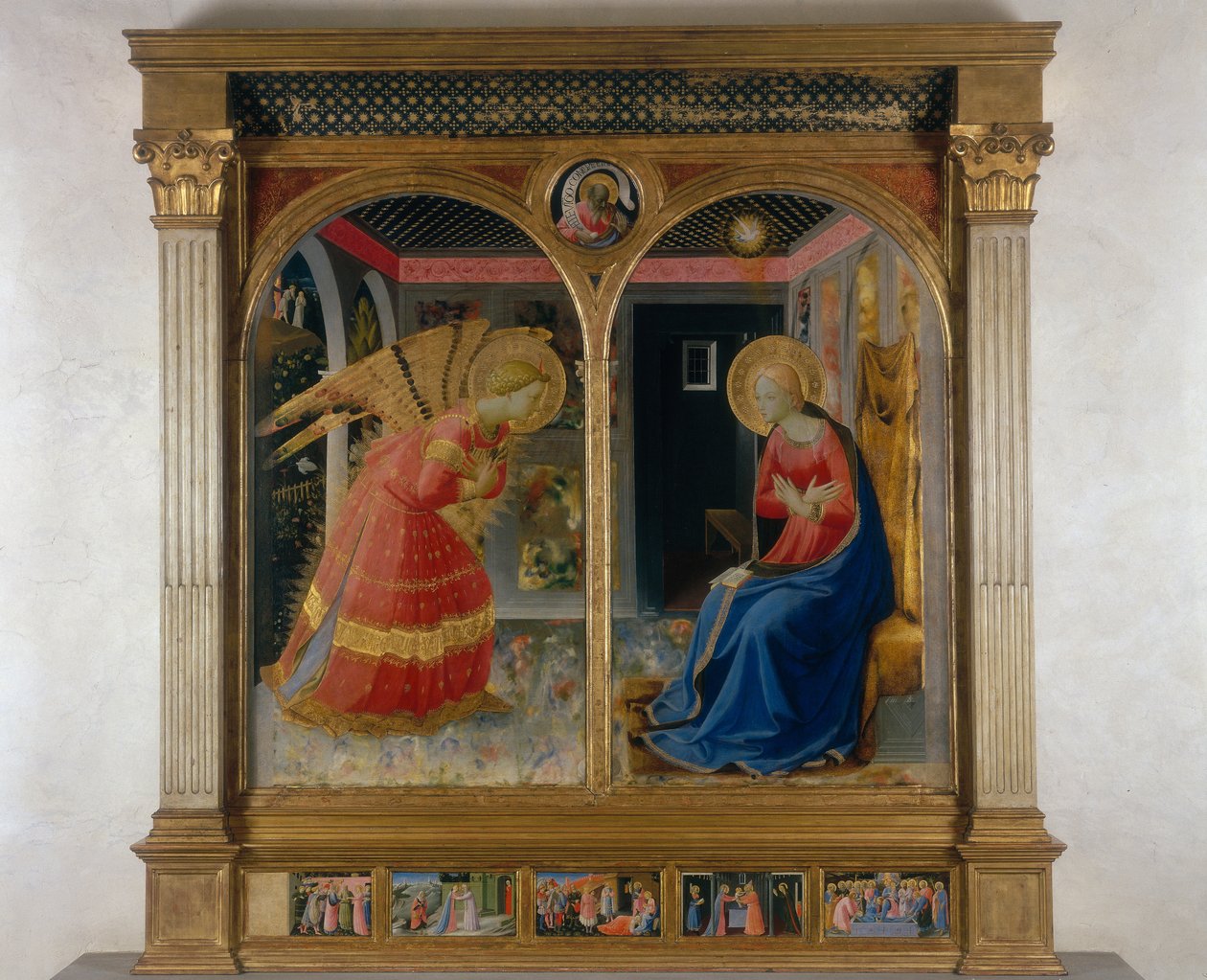 报喜，c.1432（面板上的蛋彩画） 作者 弗拉·安杰利科