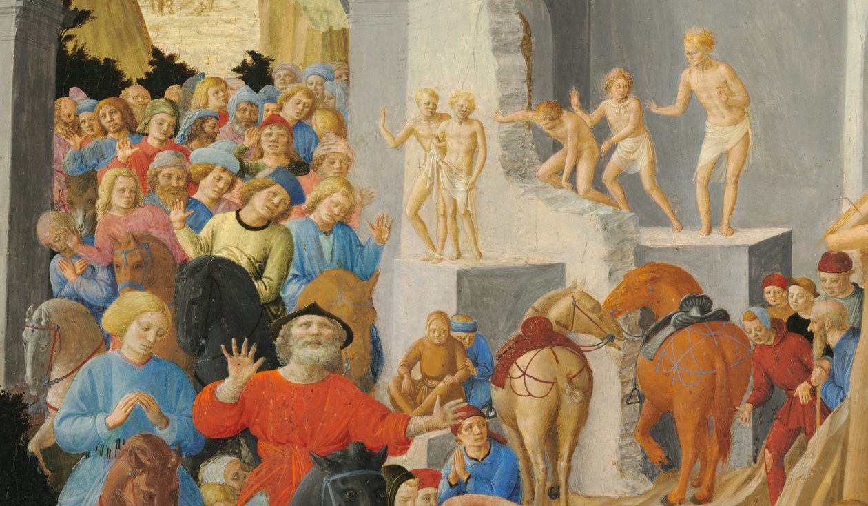 贤士的崇拜 作者 Fra Angelico和Fra Filippo Lippi