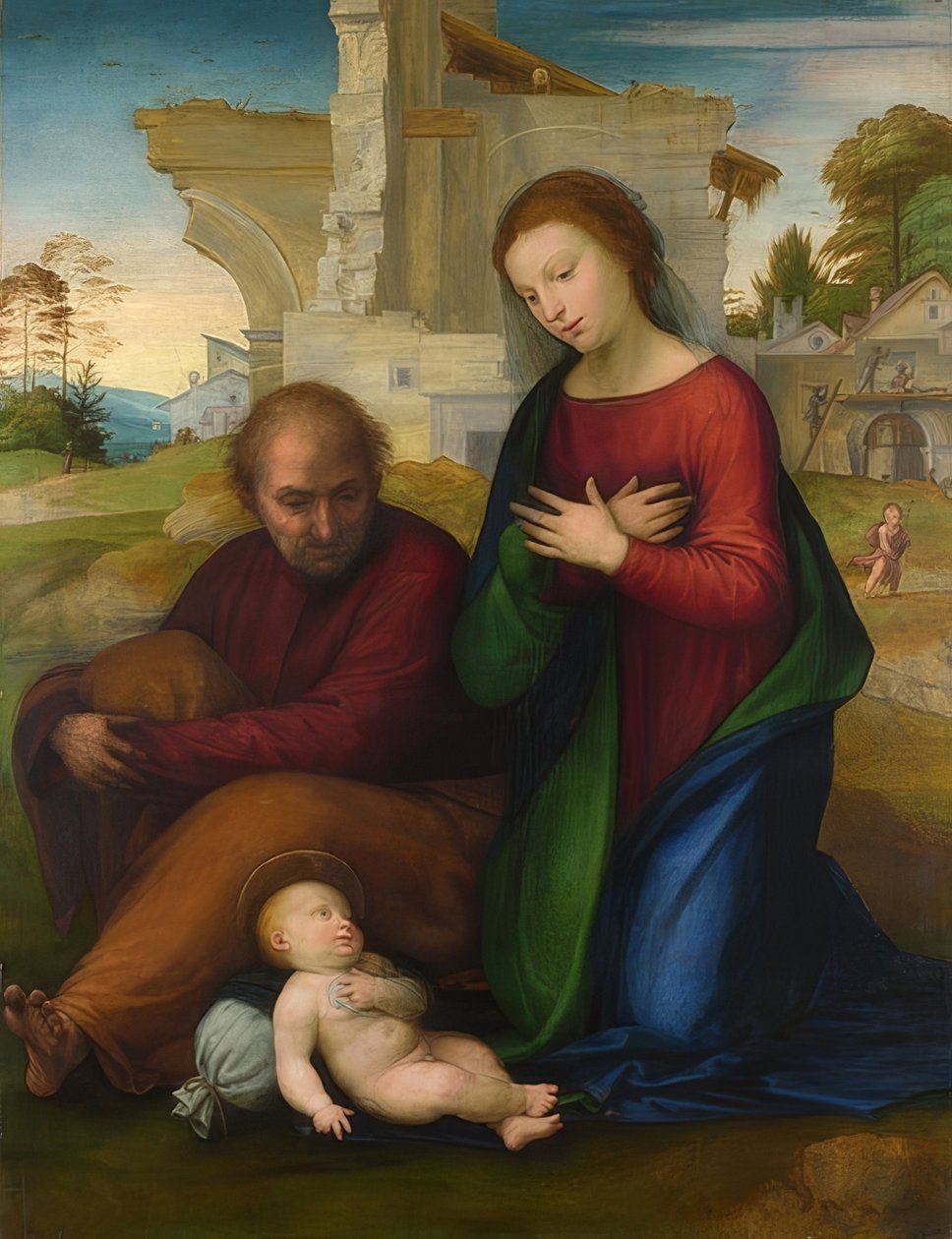 基督之子的崇拜。 1511年之前 作者 巴托洛梅欧（Fra Bartolomeo）